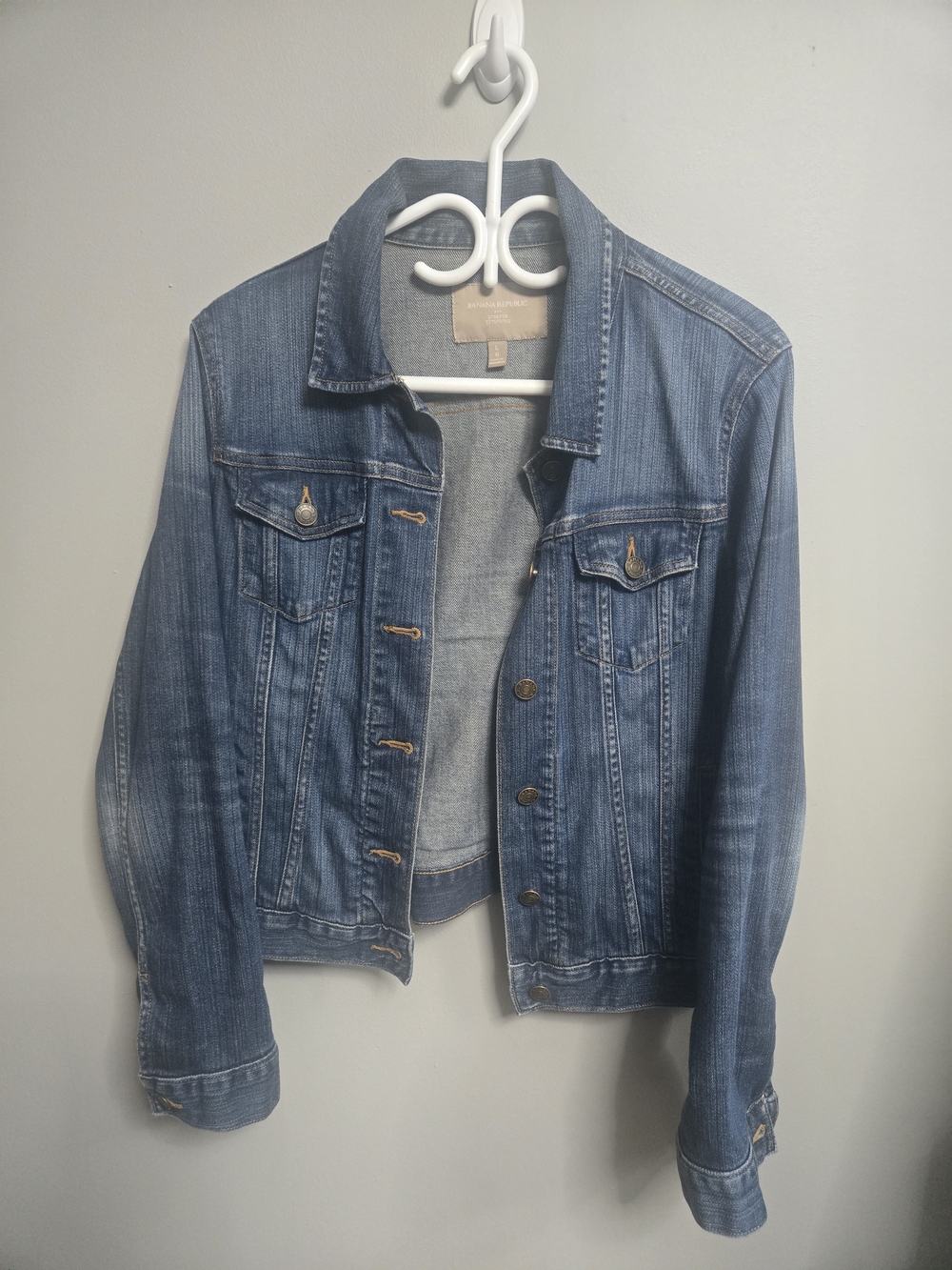Banana Republic Blue Denim Jacket with Button Front